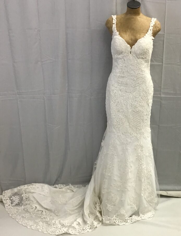 Essence Women Bridal Gown,  Ivory beaded Gown Size 12