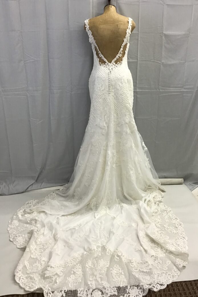Essence Women Bridal Gown,  Ivory beaded Gown Size 12 - Image 2