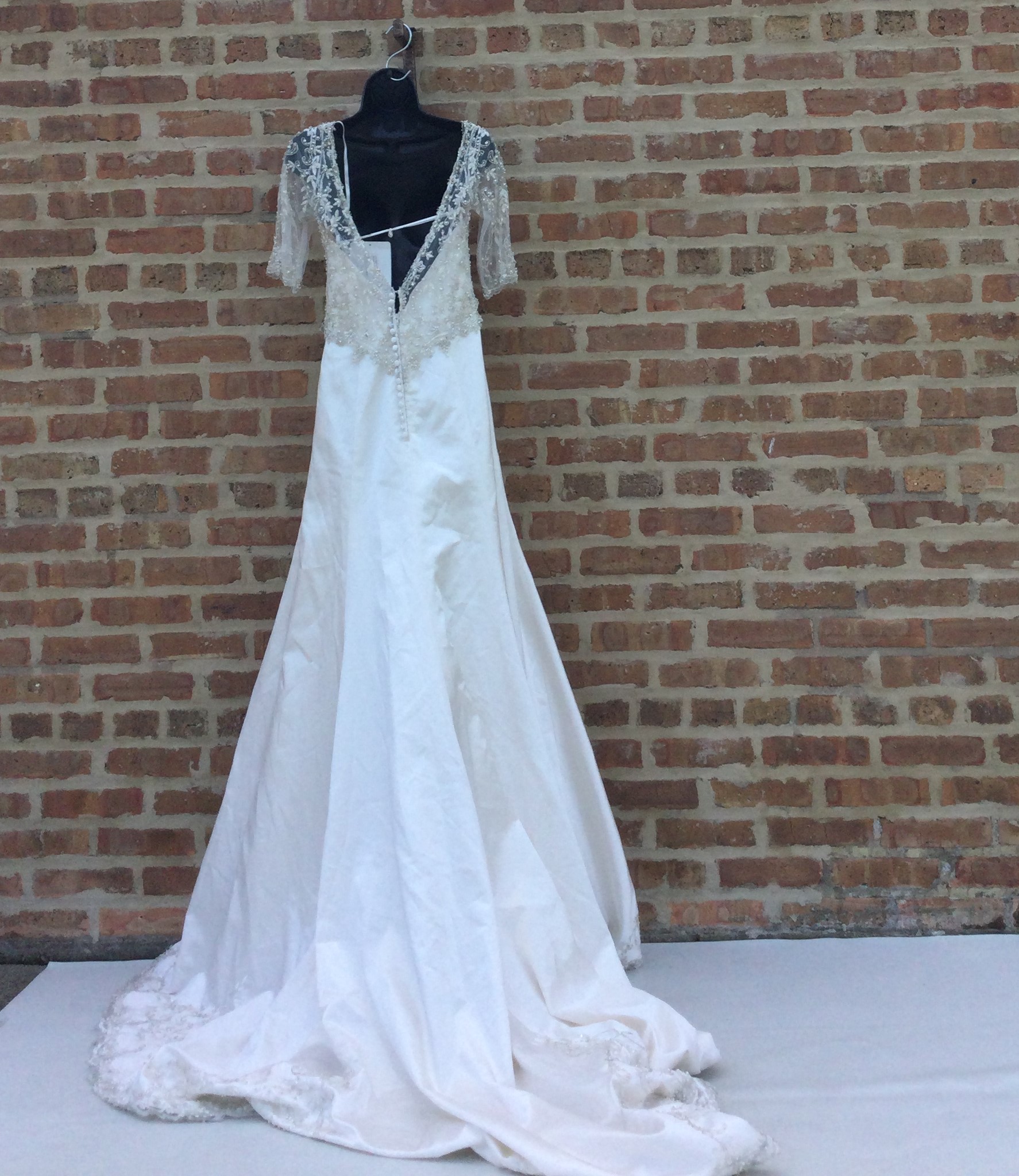 Mori Lee Women Bridal Gown, White Beaded Gown Size 8 - Image 2