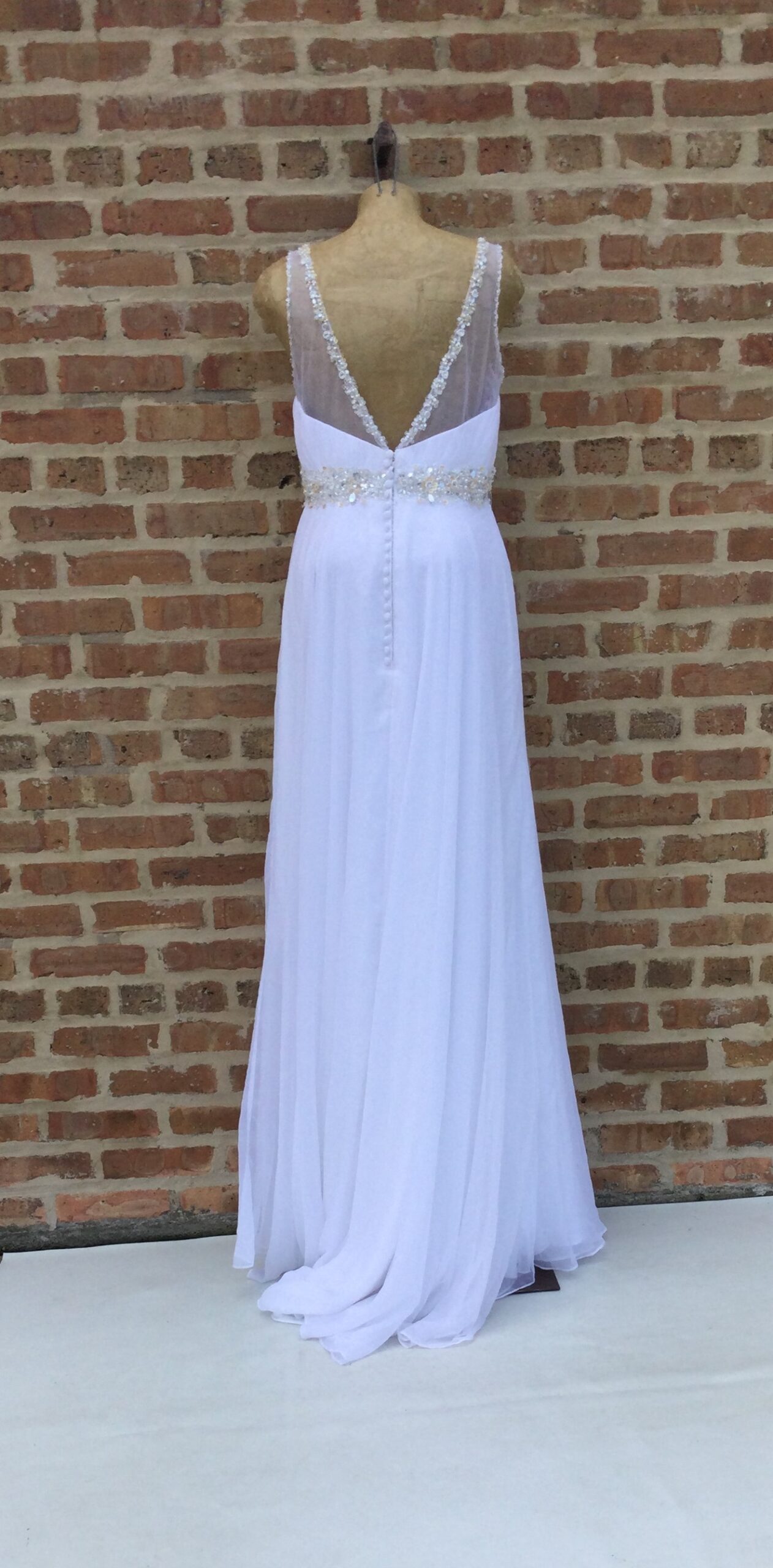 Mori Lee Women Bridal Gown, White Beaded Gown Size 12 - Image 2