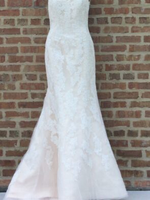 Mori Lee Women Bridal Gown,  Ivory Cameo Lace Gown Size 12