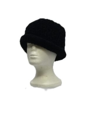 Unbranded Women Black Fuzzy Hat