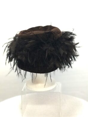 Unbranded Women Brown Fuzzy Hat