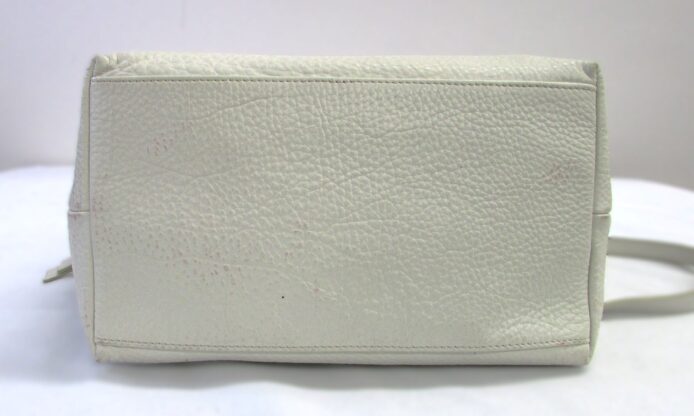 Dooney and Bourke Women Purse, Off White Pebbled Leather Tote Bag Purse w Dual Handle and Shoulder Strap - Image 5