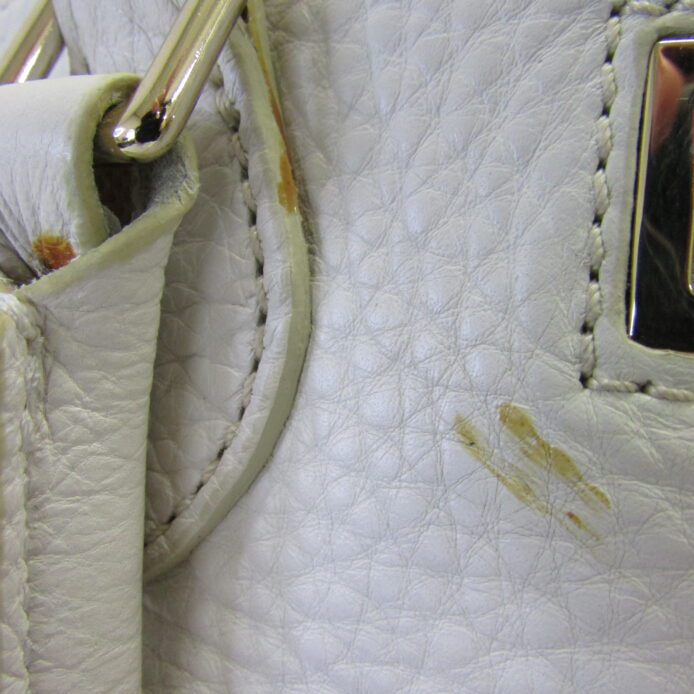 Dooney and Bourke Women Purse, Off White Pebbled Leather Tote Bag Purse w Dual Handle and Shoulder Strap - Image 8