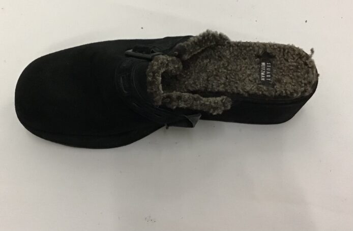 Stuart Weitzman Women Mule, Black Genuine Suede Wedge Heel, Amond Toe Size 10 - Image 6