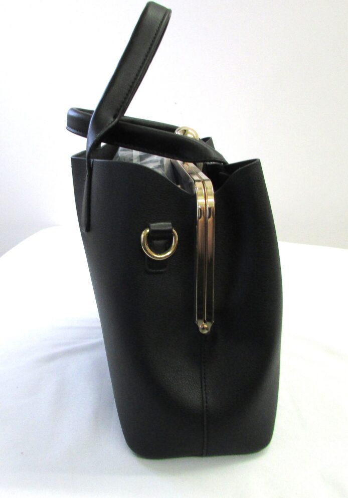 Dune London Black w Gold Trim Tote Purse - Image 3