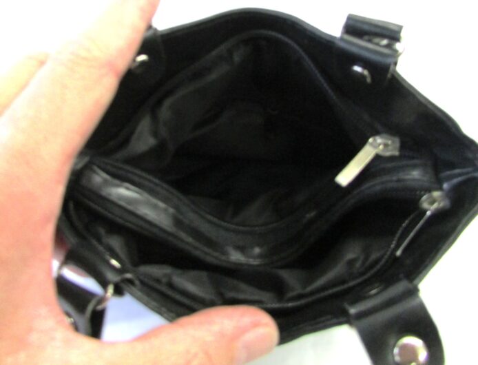 Manahttan Leather Black Mini Purse - Image 7