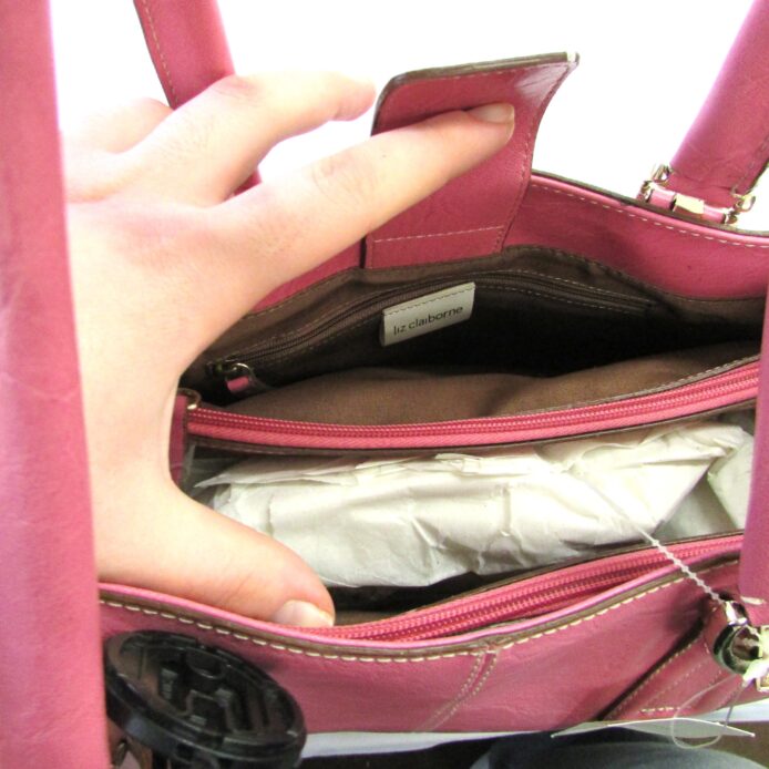 Liz Claiborne Pink Tote Purse - Image 8
