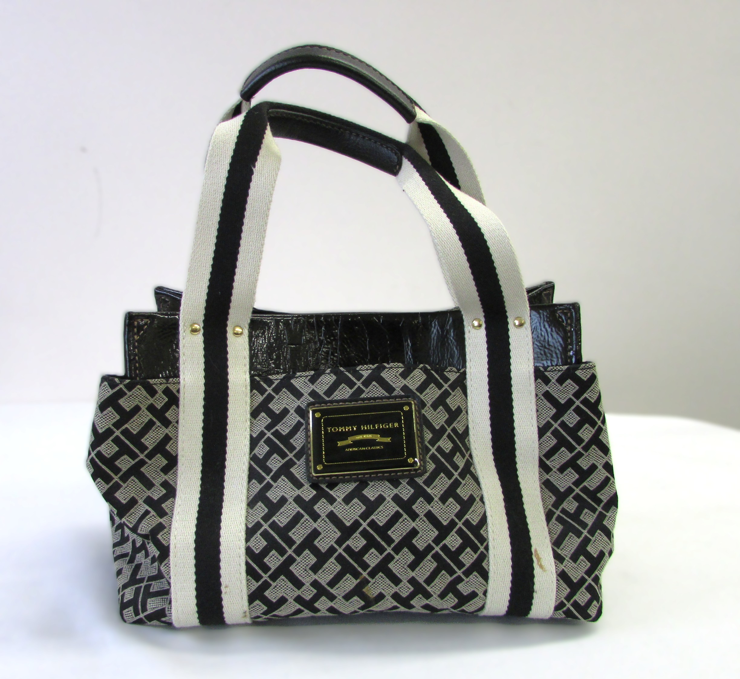 Tommy Hilfiger Black and White Tote Purse