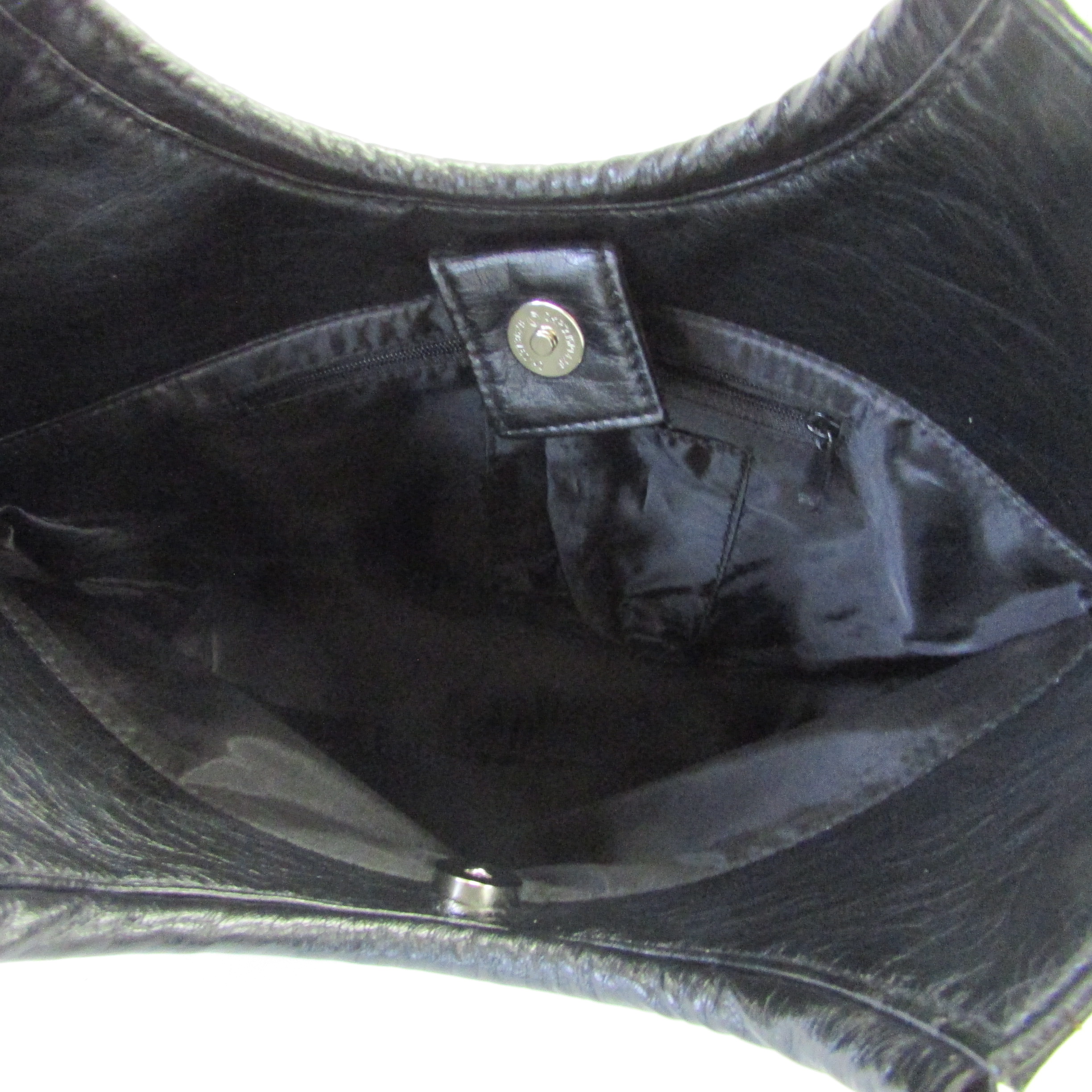 Giannini Black Tote Purse with Metal Handles - Image 6