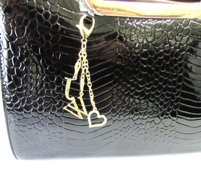 Danbury Mint Patent Leather Tote Bag Purse - Image 7