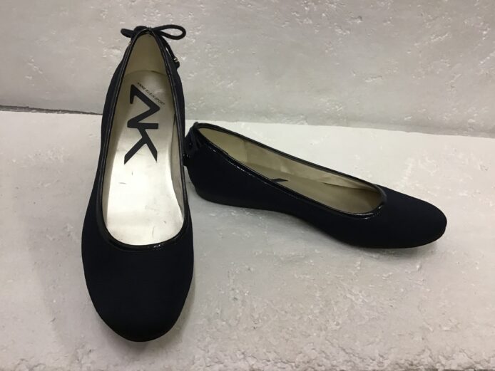 Anne Klien Women Comfort Shoes, Navy Blue Slip On Micro Wedge Shoe Size 9.5