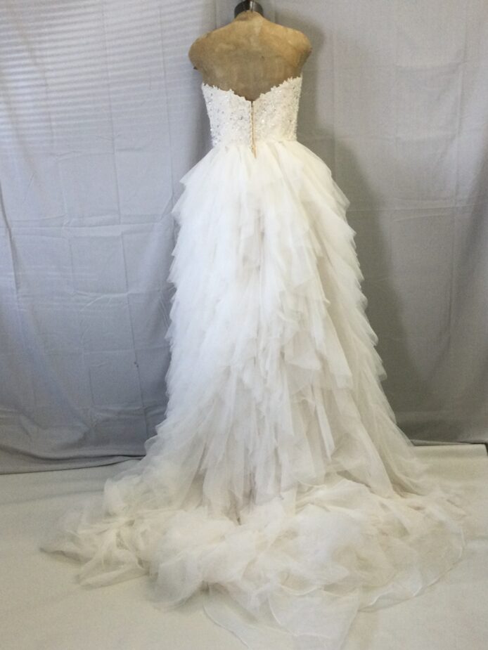 Stella York White Lace Gown Size 14 - Image 2