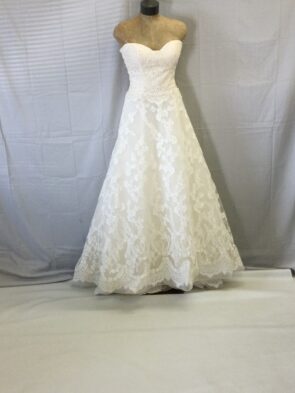 Mori Lee White Chiffon Princess Gown Size 10