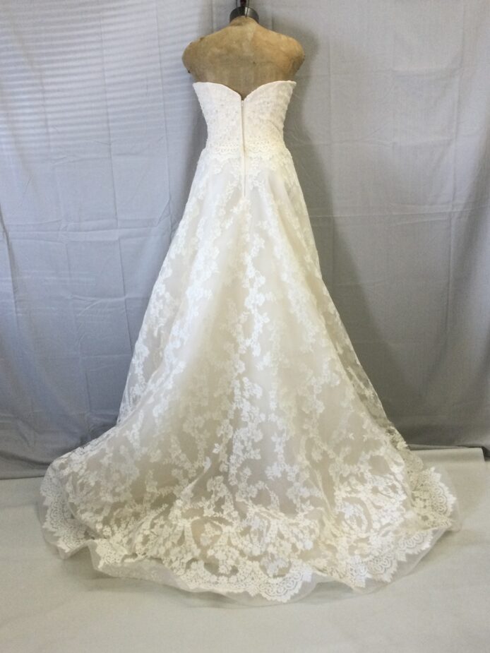 Mori Lee White Chiffon Princess Gown Size 10 - Image 2