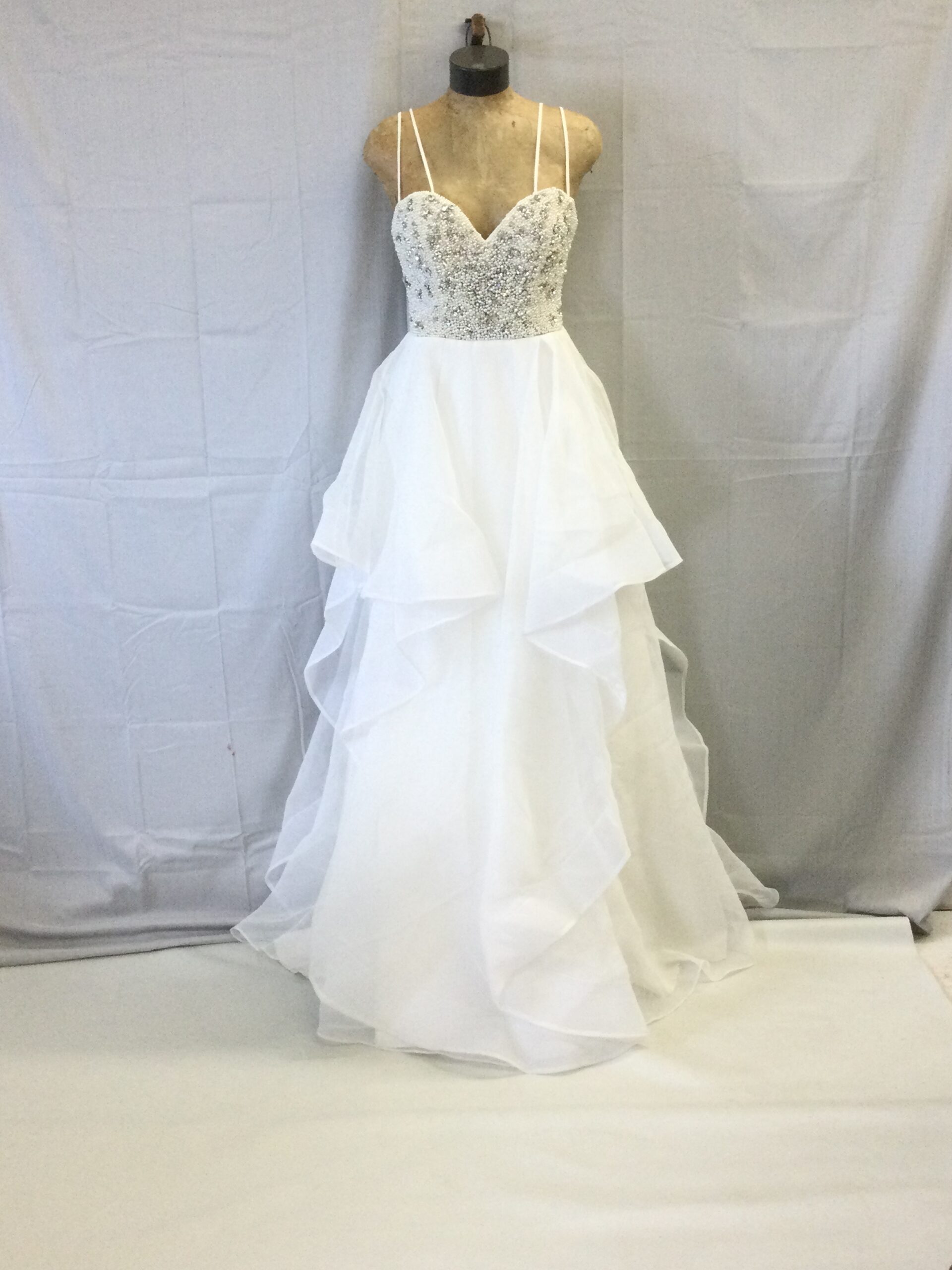 Ashley Lauren White Beade gown size 8