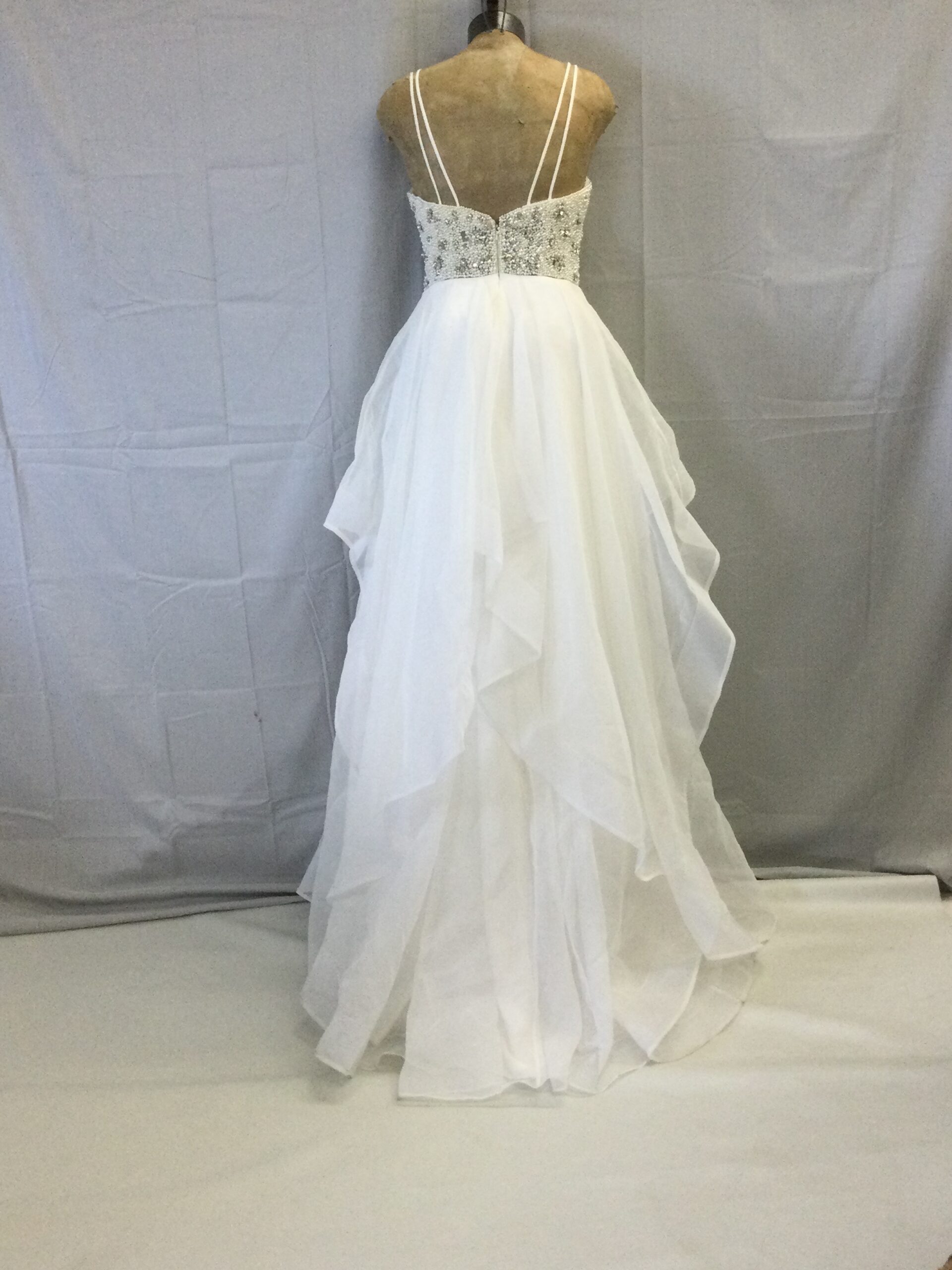 Ashley Lauren White Beade gown size 8 - Image 2