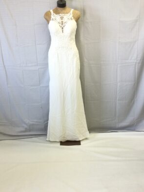 Stella York off white beaded top gown size 12