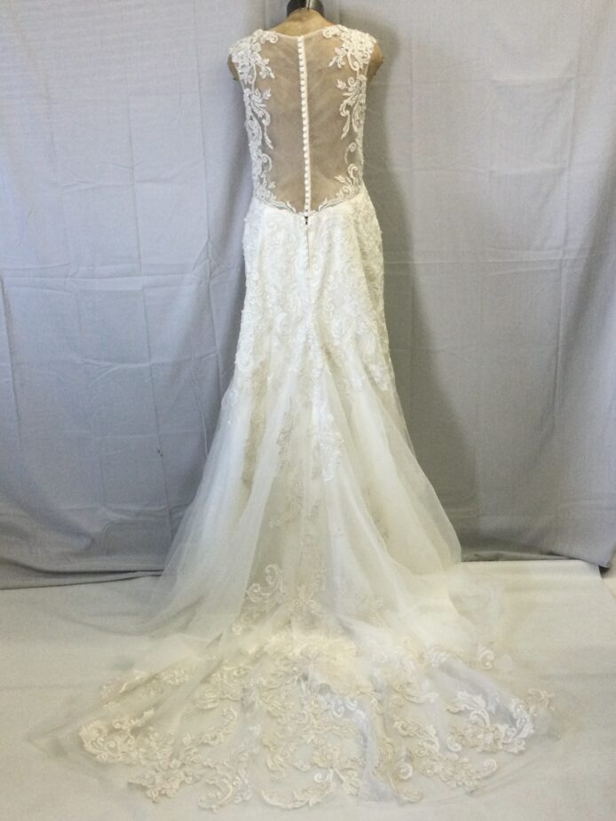 Mori Lee Floral Lace Beaded Gown Size 14 - Image 2