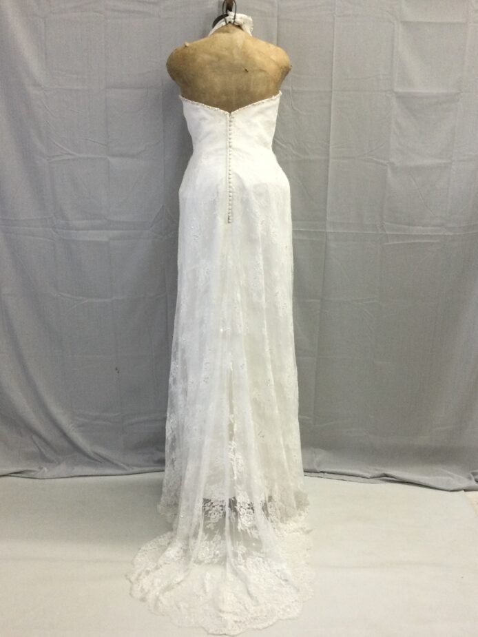 Jasmine White Lace Mermaid Gown Size 12 - Image 2