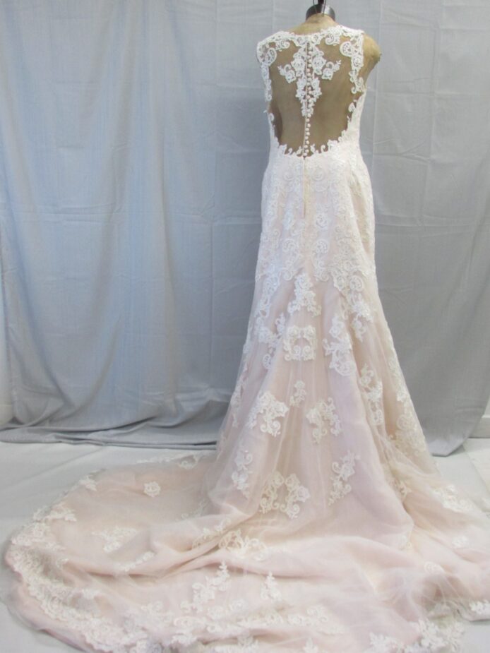 Stella York Ivory Lace Peony Gown Size 14 - Image 2