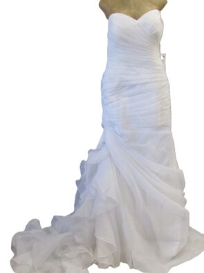 Stella York White Layered Gown Size 20