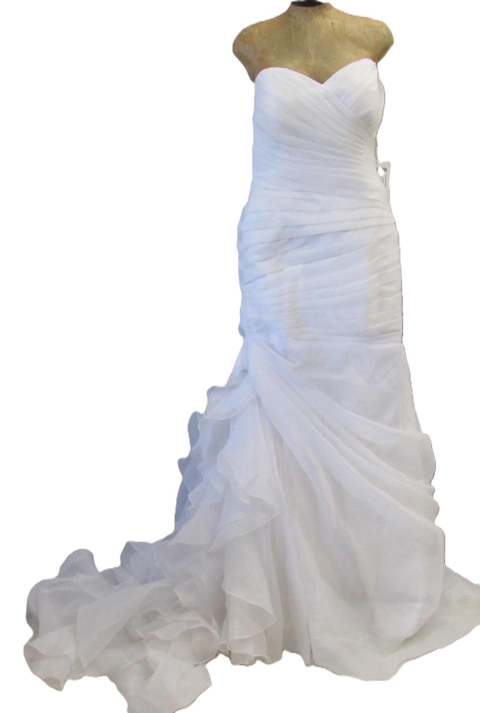 Stella York White Layered Gown Size 20