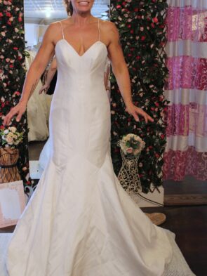 Martina Liana Solid Strapless Bridal Gown Size 10