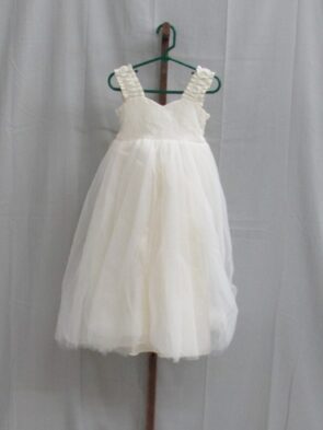fattie pie ivory flower girl dress size 3 ankle
