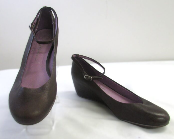 Jeffrey Campbell California Brown Baby Doll Wedge Heel Shoe Size 7