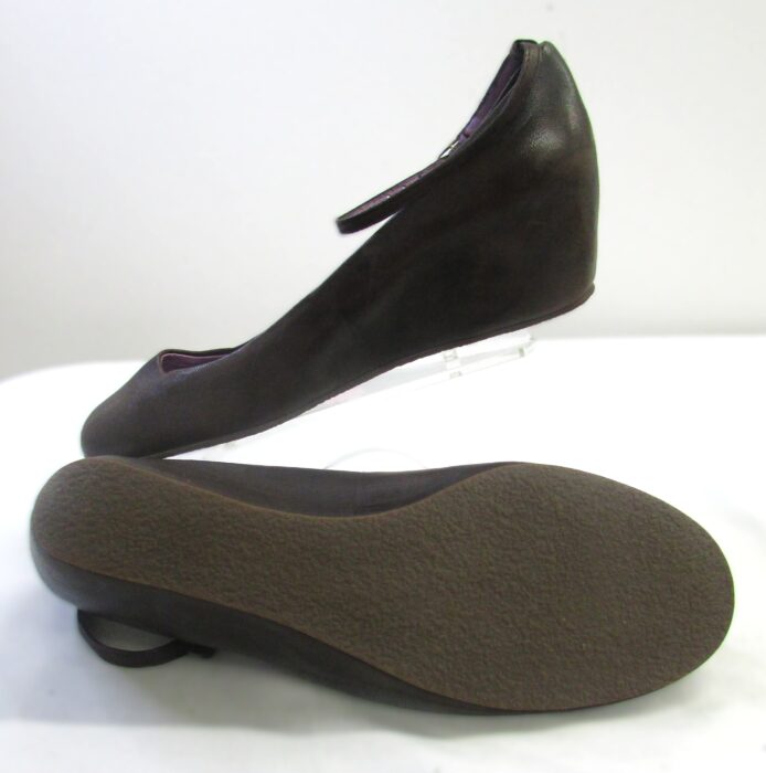 Jeffrey Campbell California Brown Baby Doll Wedge Heel Shoe Size 7 - Image 4