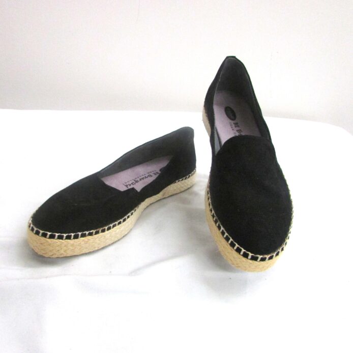 Dr. Scholls Shoes, Foam Technology Black Suede w Wicker Platform Size 8