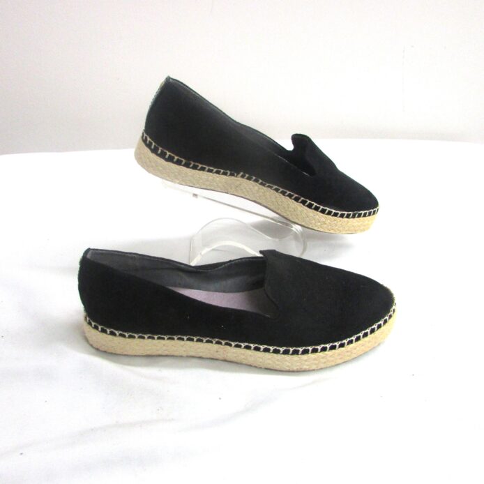 Dr. Scholls Shoes, Foam Technology Black Suede w Wicker Platform Size 8 - Image 3