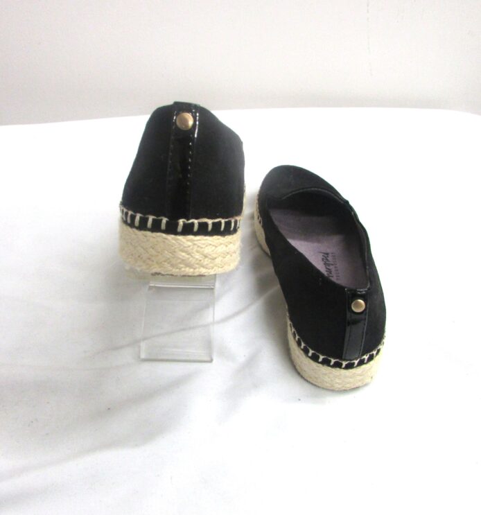 Dr. Scholls Shoes, Foam Technology Black Suede w Wicker Platform Size 8 - Image 4