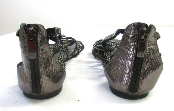 Vince Camuto Women Pewter w Silver Accent Strappy Sandal Size 7.5 - Image 6