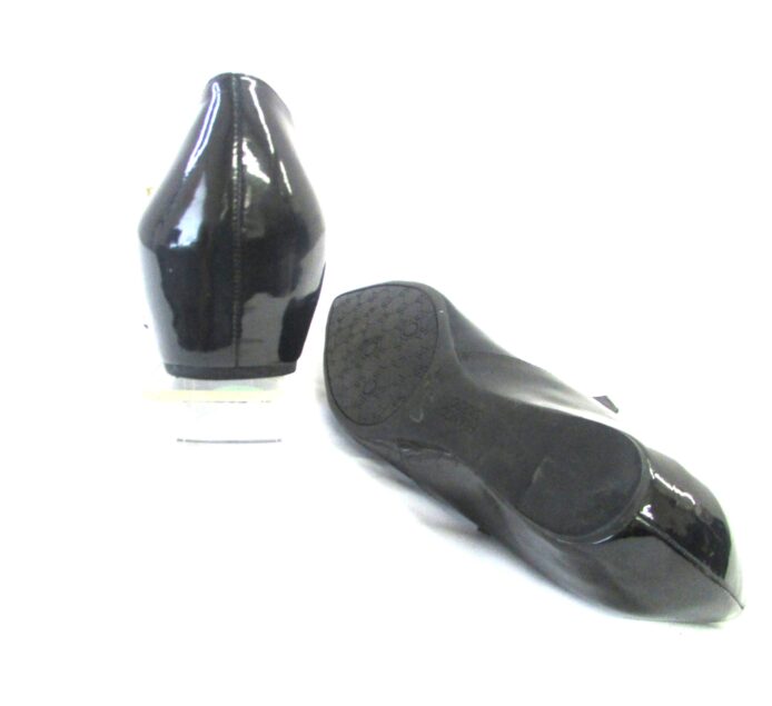 Franco Sarto Women's Black Patent Leather Baby Doll Wedge Heel Size 10 - Image 4