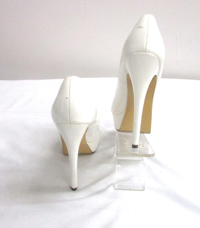 Michael Antonio White Patent Leather Platform Slim Heel Size 6.5 - Image 4