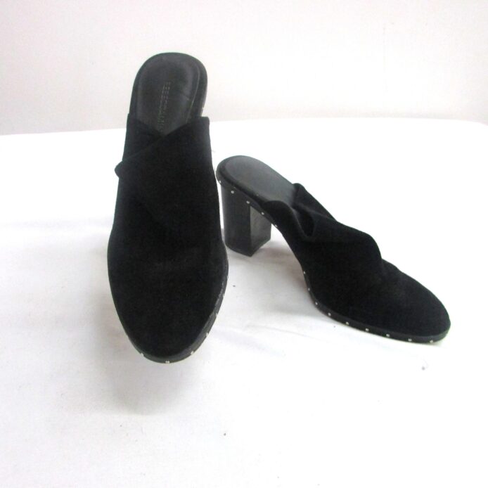 Rebecca Minkoff Black Suede Slip-on Mules Size 6.5