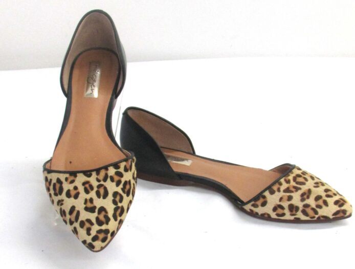 Halogen Women's Leopard Calf-Hair Flats Size 6.5