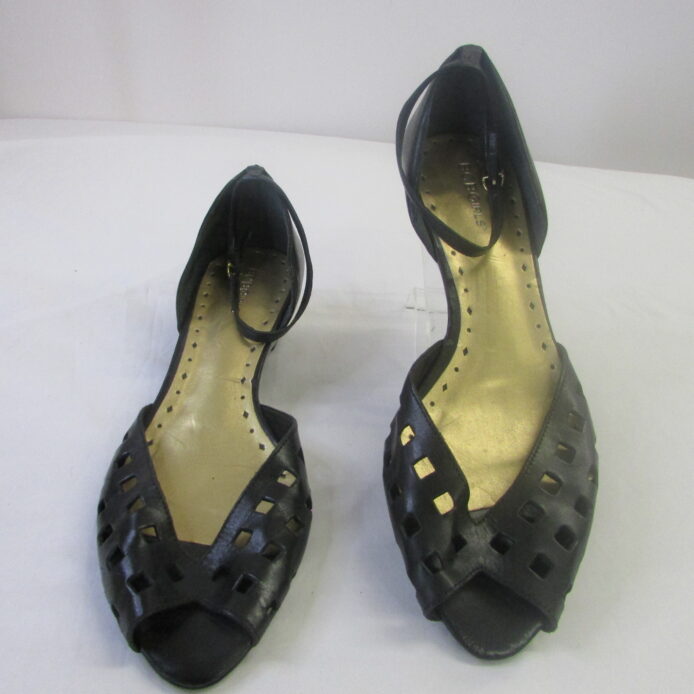 BCBGirls Black Fashion Cutout Wedge Shoe Size 10 - Image 2