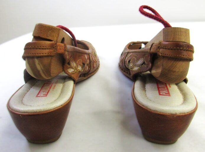 Pikolino's Women's Tan Floral Leather Slingback Sandal Size 42 - Image 7