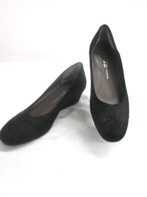 SAS Black Fabric Wedge Heel Slip-on Pump Size 8.5N