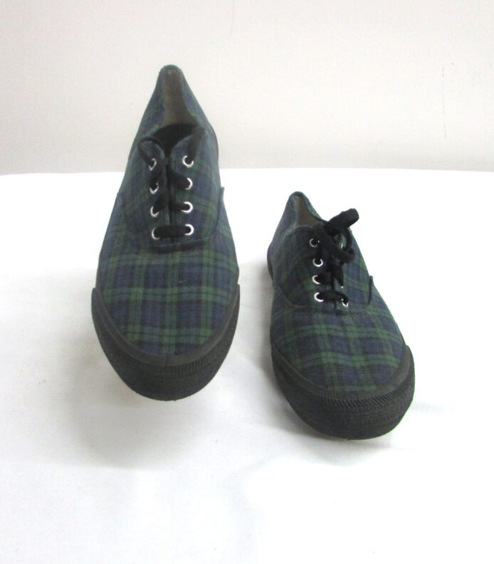 Crayons Blue Green Plaid Lace Up Gym Shoe Size 9 - Image 2