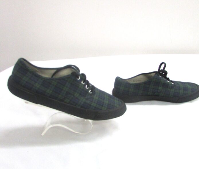 Crayons Blue Green Plaid Lace Up Gym Shoe Size 9 - Image 3