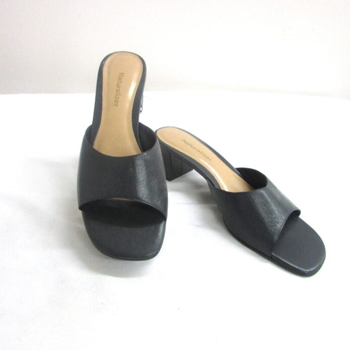 Naturalizer Navy Blue Leather Slip-on Mules Size 10