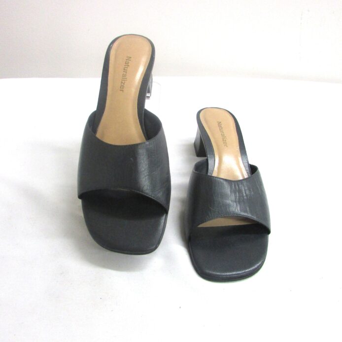 Naturalizer Navy Blue Leather Slip-on Mules Size 10 - Image 2