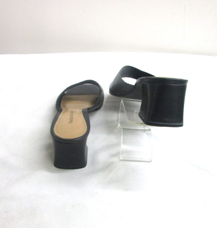 Naturalizer Navy Blue Leather Slip-on Mules Size 10 - Image 4