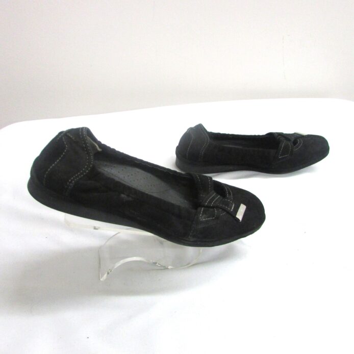 Clarks Artisan Black Suede Slip-on Comfort Shoe Size 9.5 - Image 3