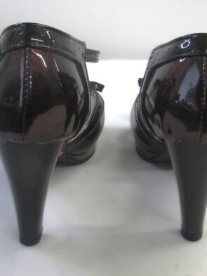 Unbranded Dark Wine Baby Doll Patent Leather Pumps Size 42